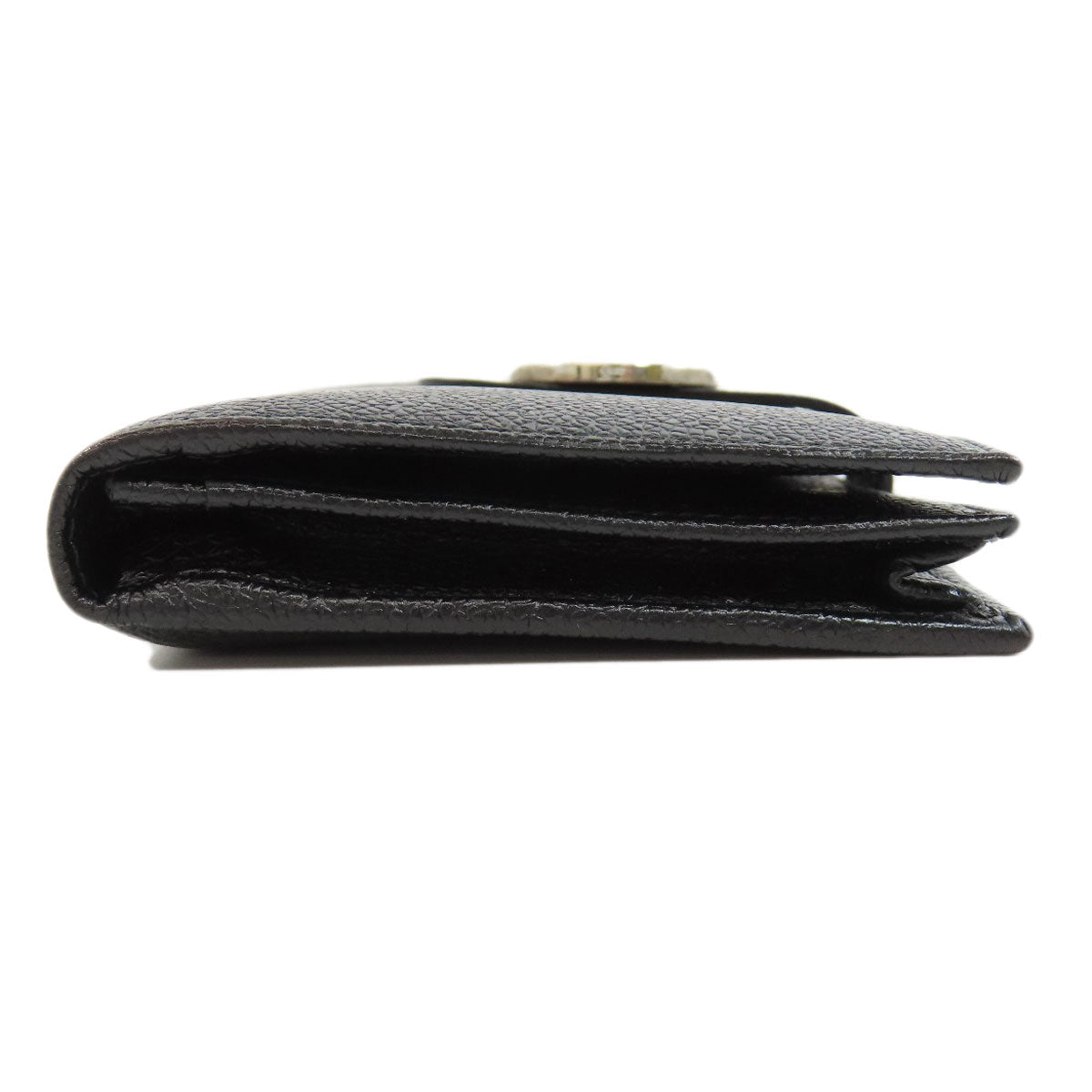 Bvlgari Long Wallet Purse Leather Black Bulgari Bulgari Women