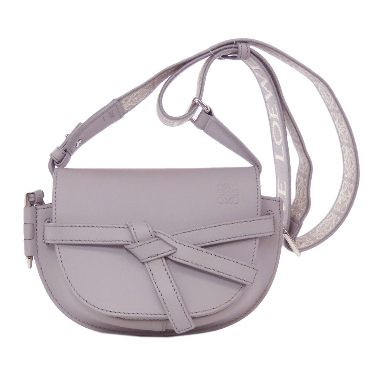 Loewe Shoulder Bag Calfskin Gray Gate Dual Women