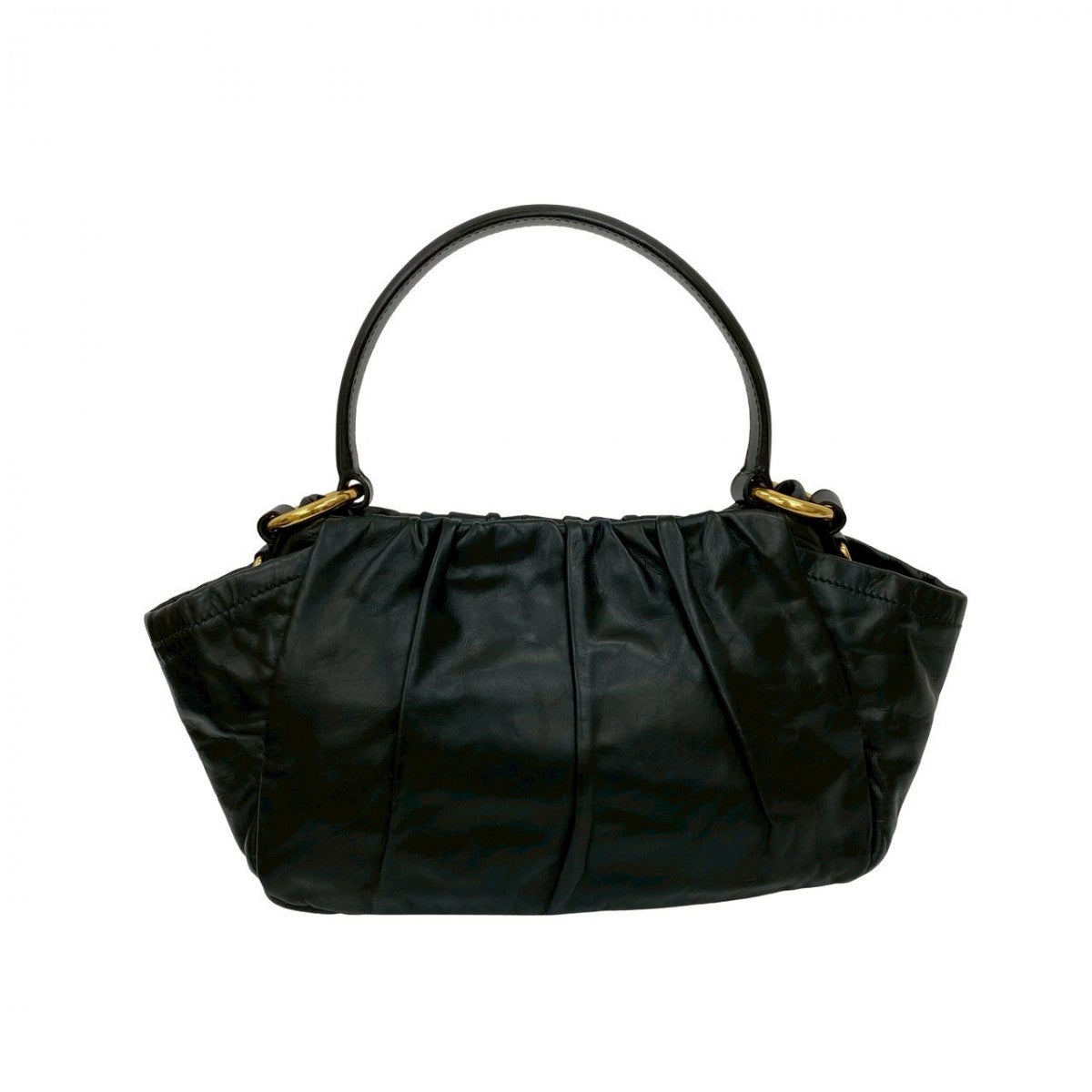 Prada Shoulder Bag Leather Black