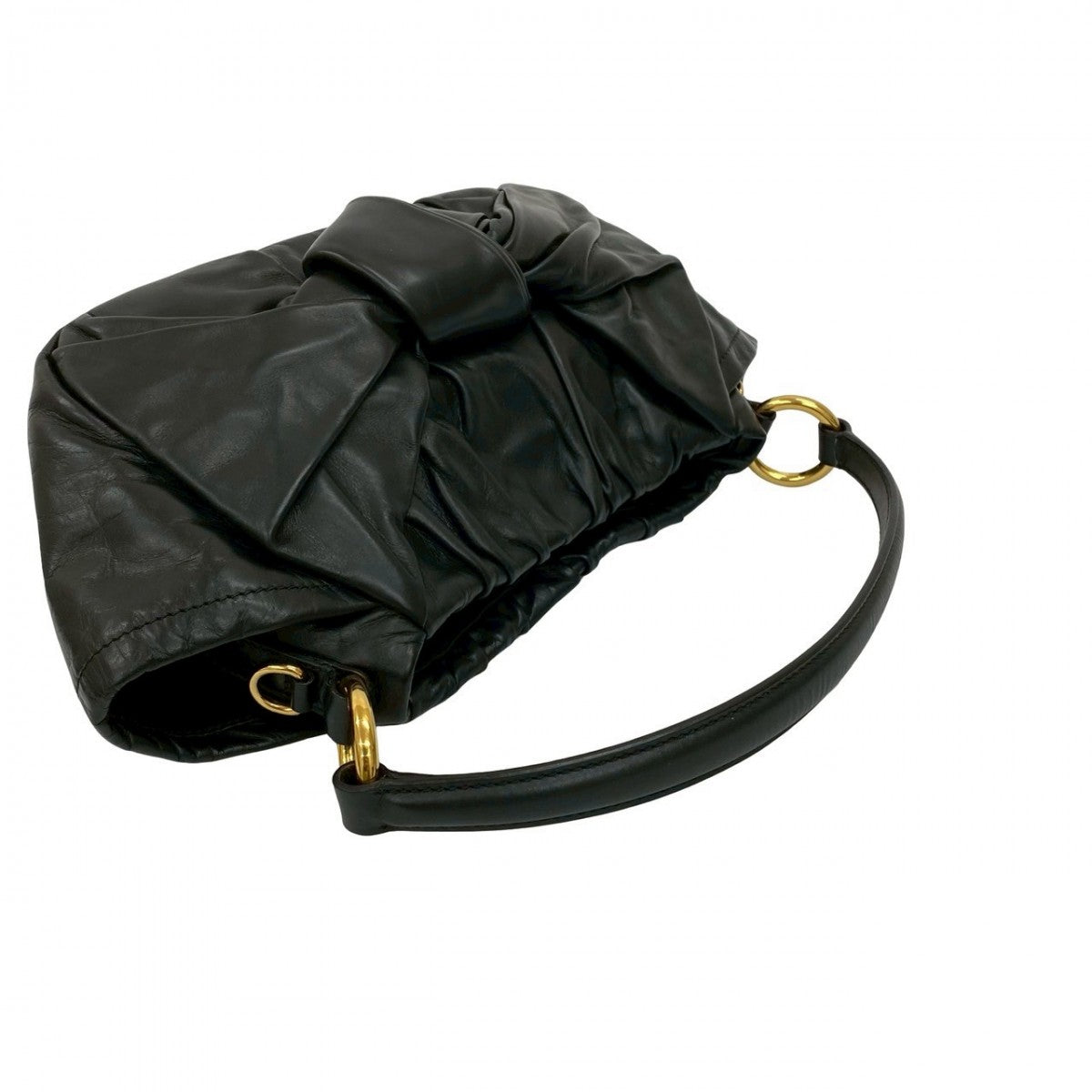 Prada Shoulder Bag Leather Black