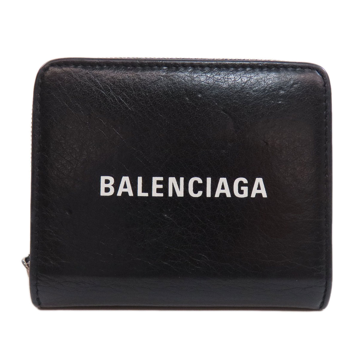 Balenciaga Bifold Wallet 551933 Leather Black Every Day Women(Unisex)