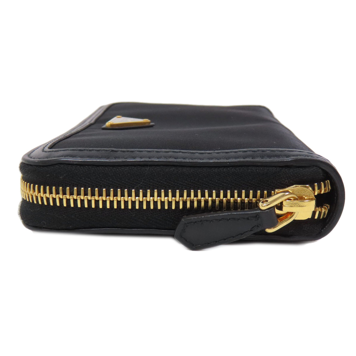 Prada Long Wallet Purse Nylon Black Logometal Women
