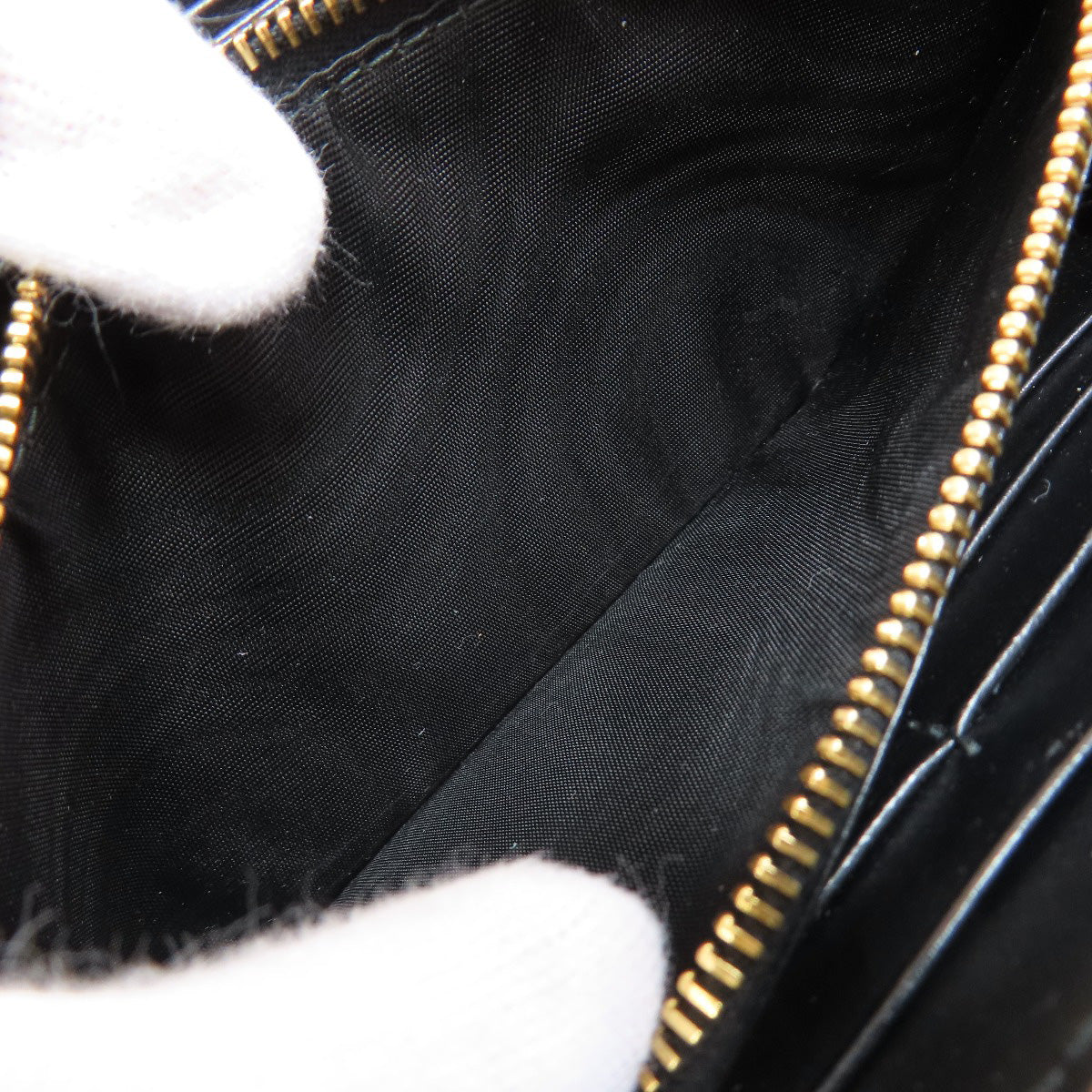 Prada Long Wallet Purse Nylon Black Logometal Women