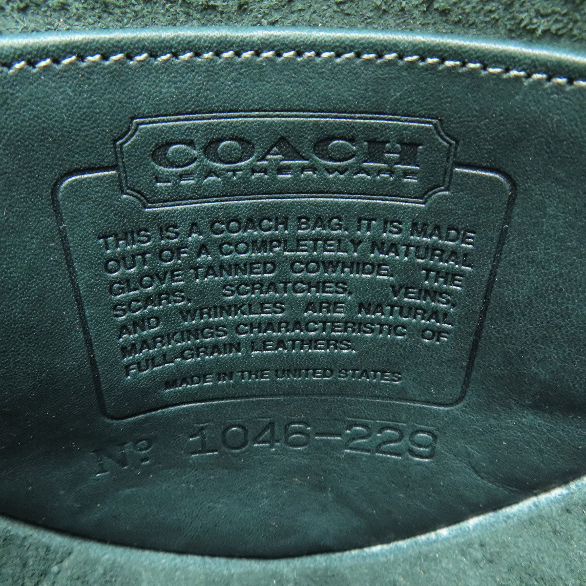 Coach Shoulder Bag 229 Leather Green Graboutin Leather Women