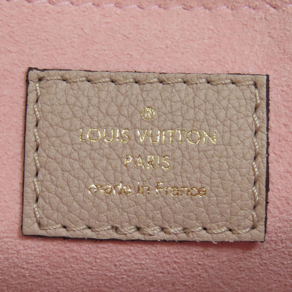 Louis Vuitton Shoulder Bag M56137 Grain Calfskin Leather Beige My Rock Me Chain Women