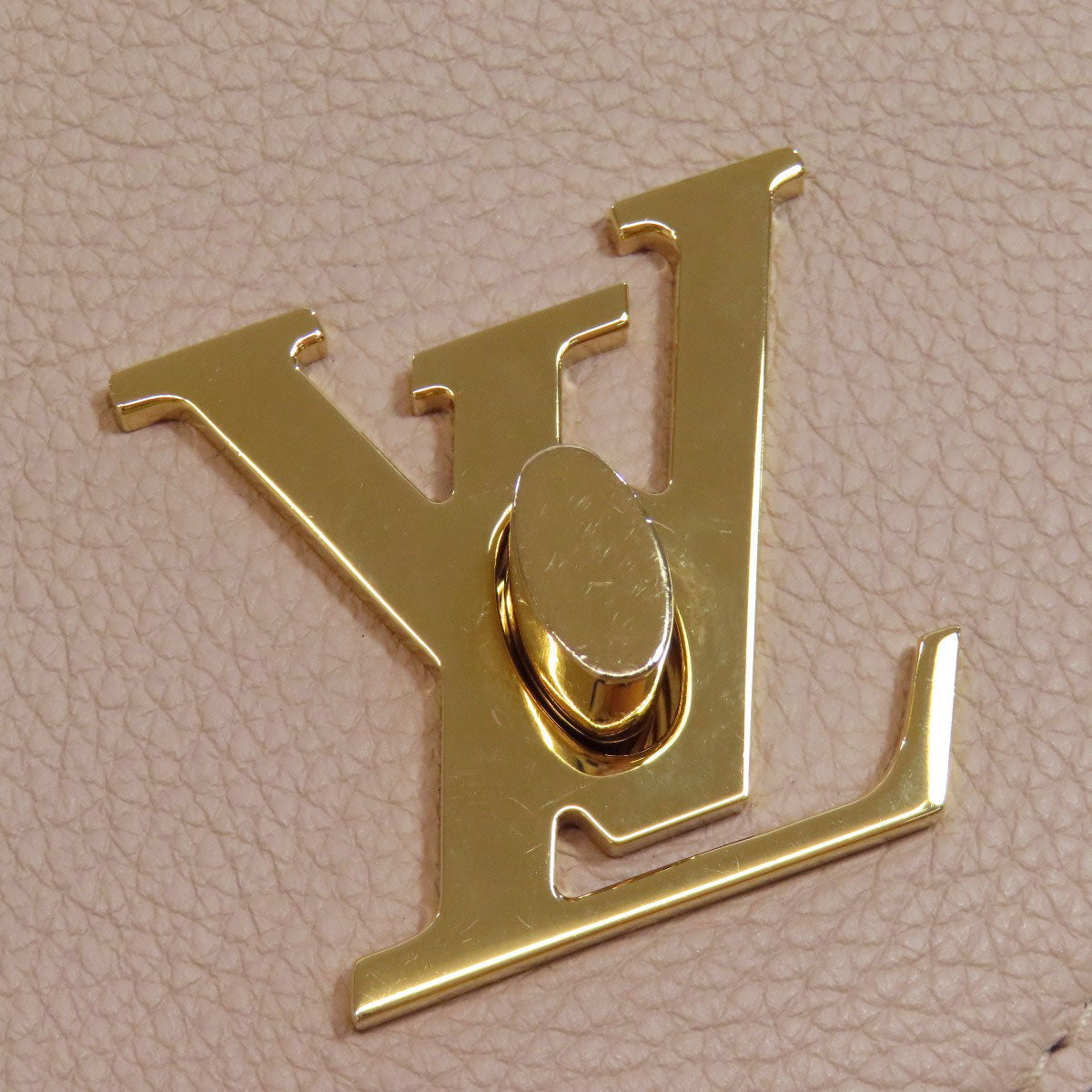 Louis Vuitton Shoulder Bag M56137 Grain Calfskin Leather Beige My Rock Me Chain Women