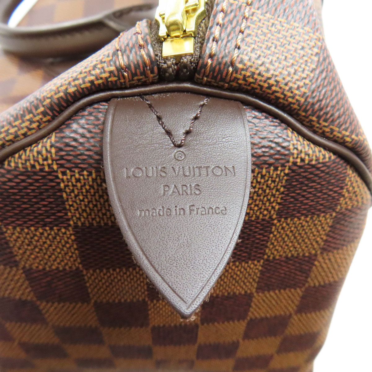 Louis Vuitton Boston Duffel Bag N41363 Damier Canvas Brown Speedy 35 Women