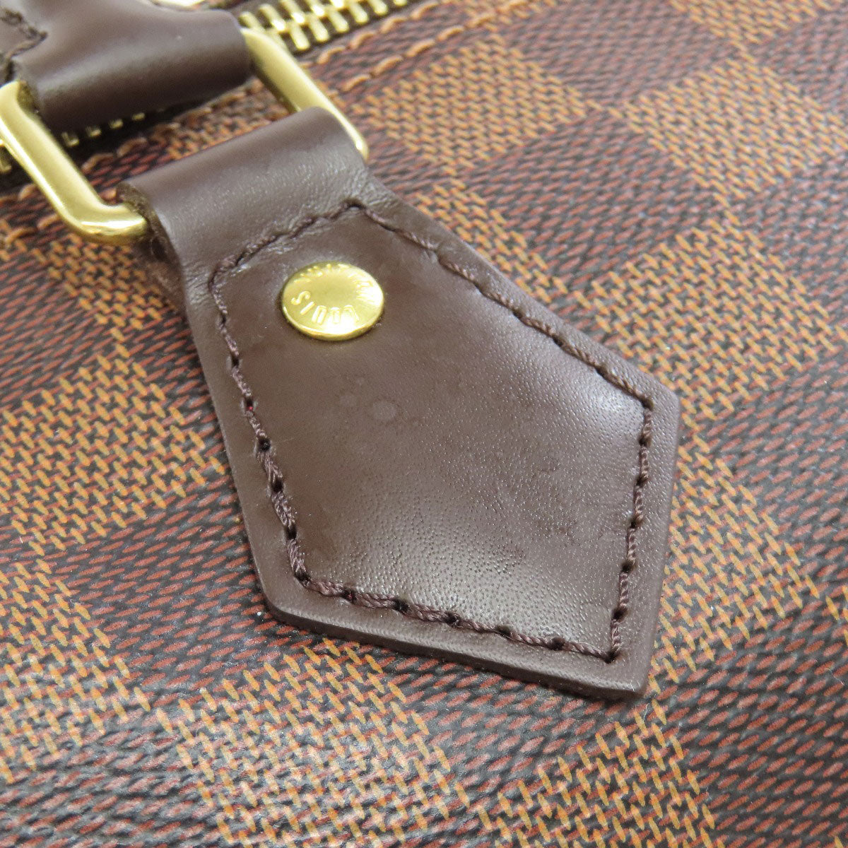 Louis Vuitton Boston Duffel Bag N41363 Damier Canvas Brown Speedy 35 Women