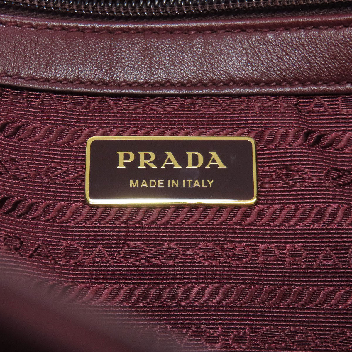 Prada Handbag 1Bg068 Nylon Red Ribbon Motif 2Way Women