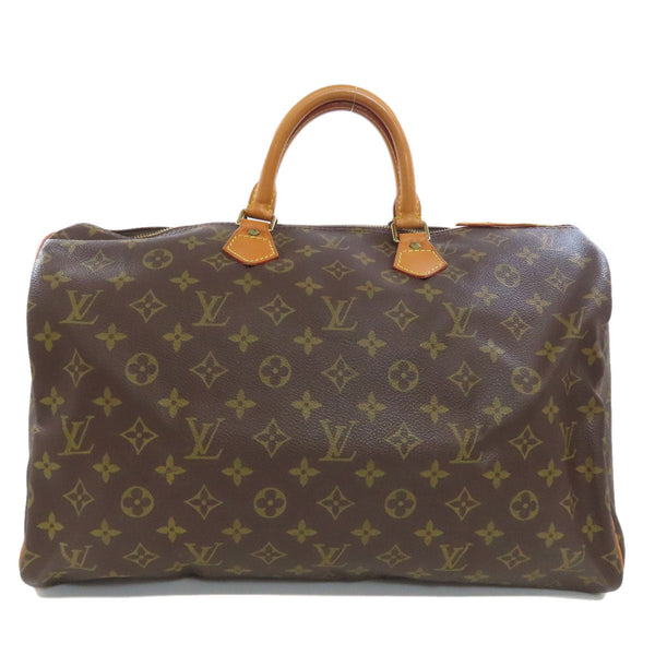 Louis Vuitton Boston Duffel Bag M41522 Monogram Canvas Brown Speedy 40 Women