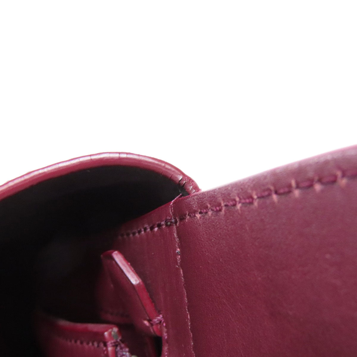 Cartier Handbag Leather Red 2Way Women