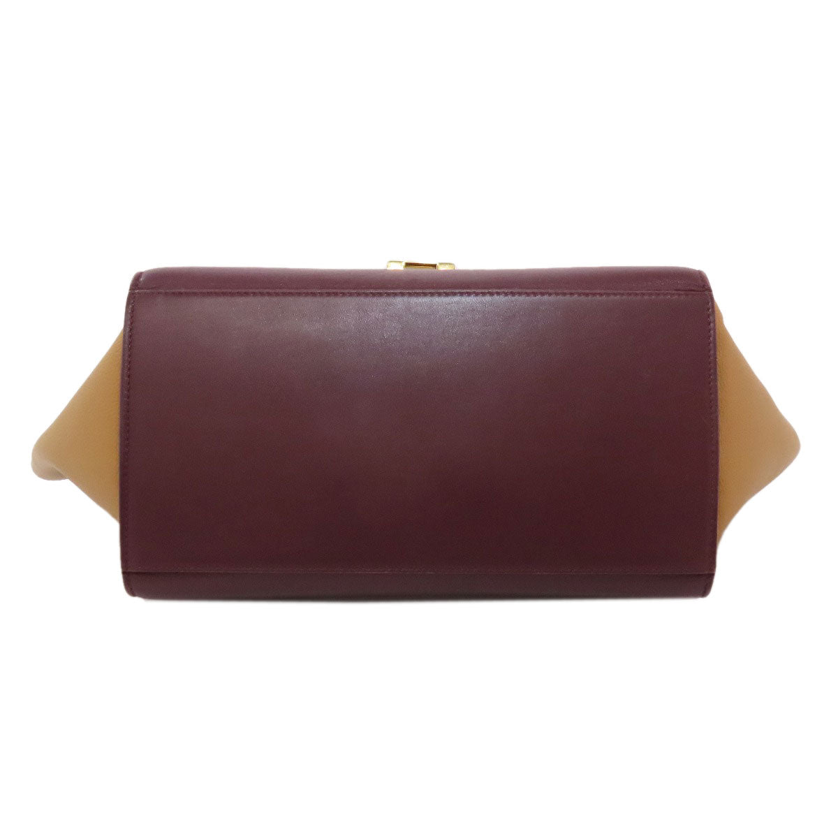 Celine Handbag Leather Red Trapeze 2Way Women