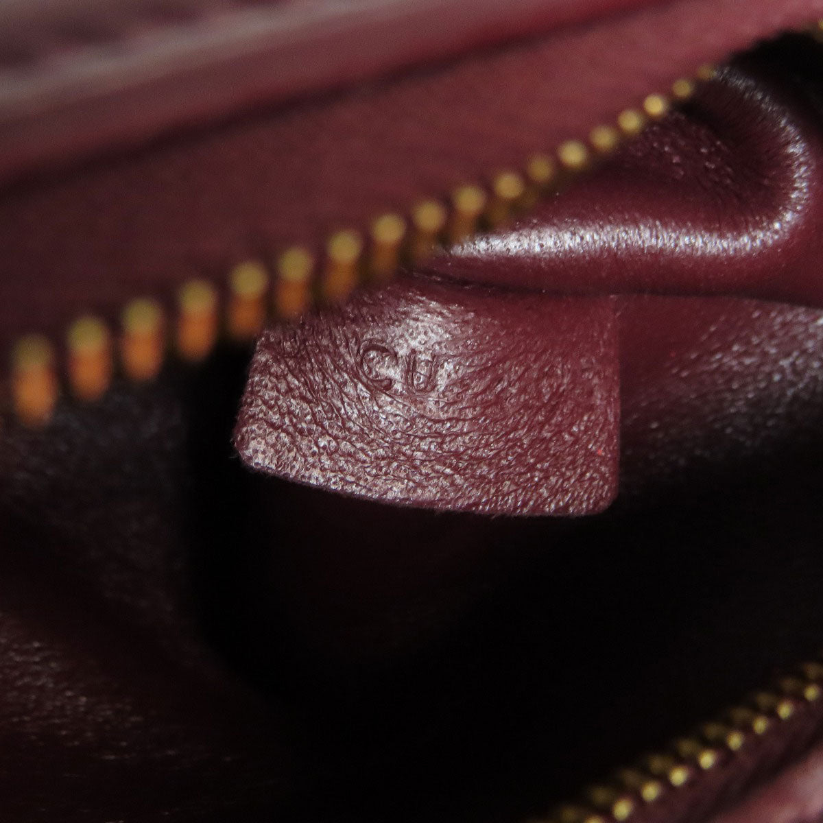 Celine Handbag Leather Red Trapeze 2Way Women