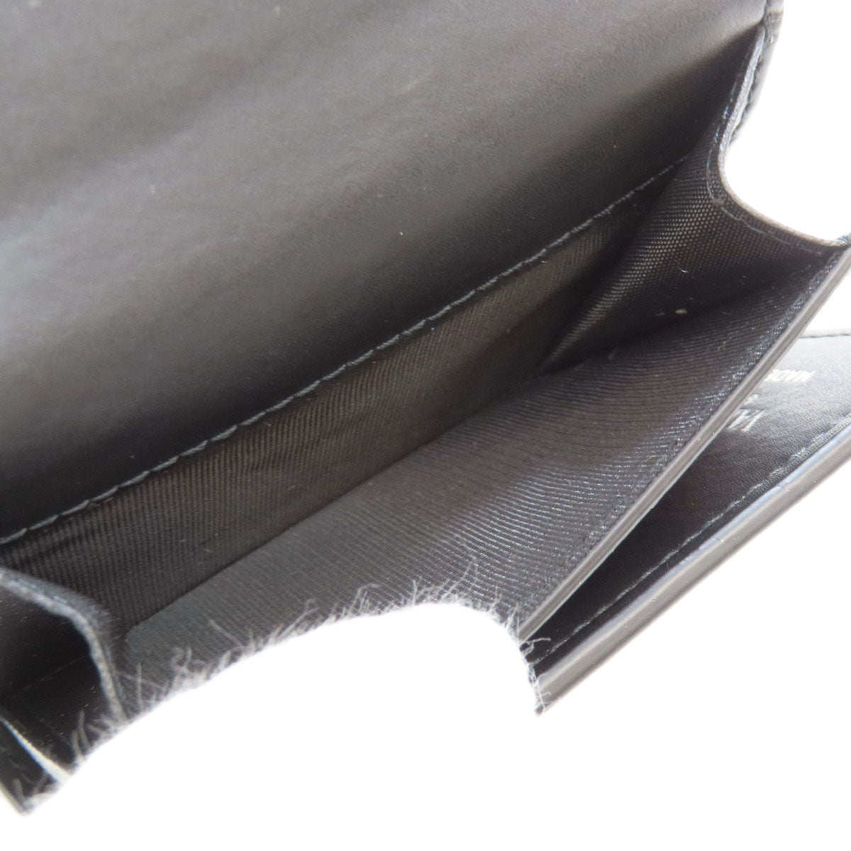 Valentino Bifold Wallet Leather Black Logo Tri-Fold Wallet Women