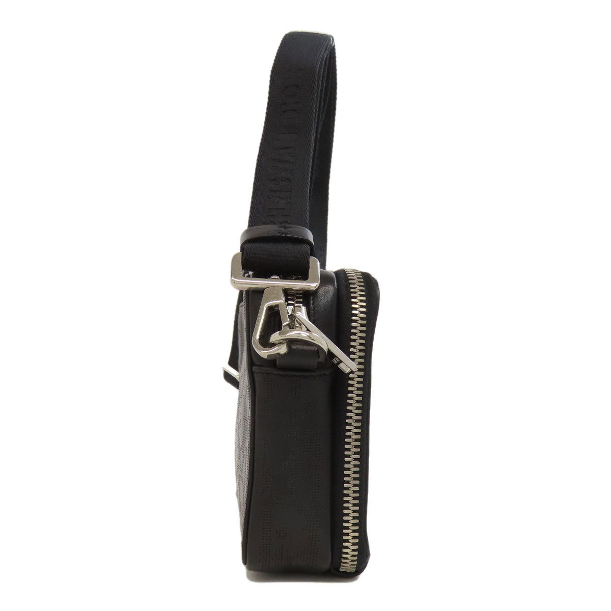 Christian Dior Shoulder Bag Leather Black Trotter Pattern Women