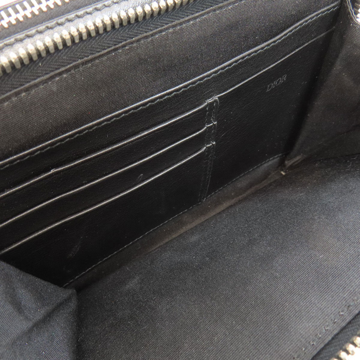 Christian Dior Shoulder Bag Leather Black Trotter Pattern Women