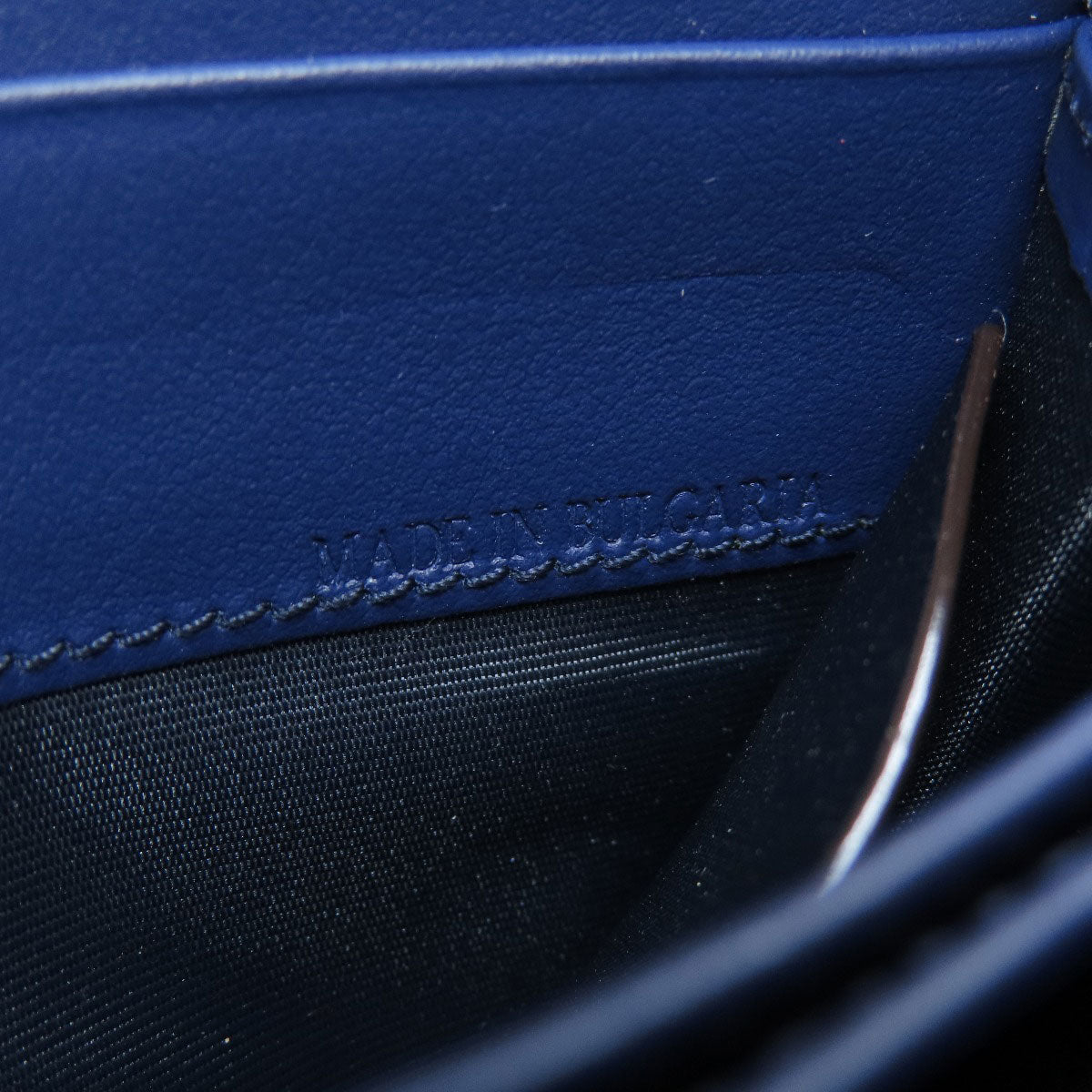 Bally Coin Case Leather Navy Barry Stripe Mens