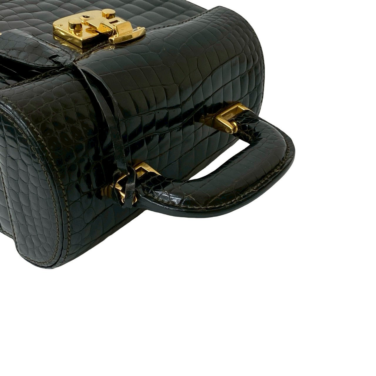 Gucci Handbag Leather Black Ready Lock