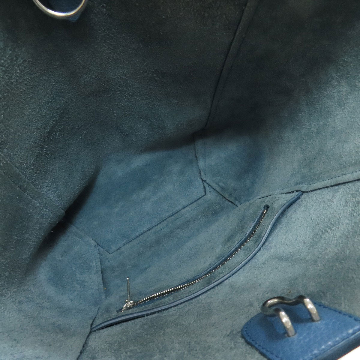 Celine Shoulder Bag Calfskin Blue Sangle Bucket Small Women