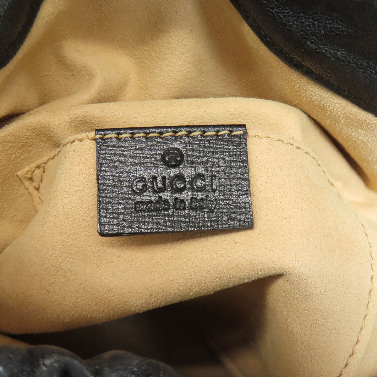 Gucci Shoulder Bag 602118 Leather Black Horsebit Bucket Bag Long Shoulder Women
