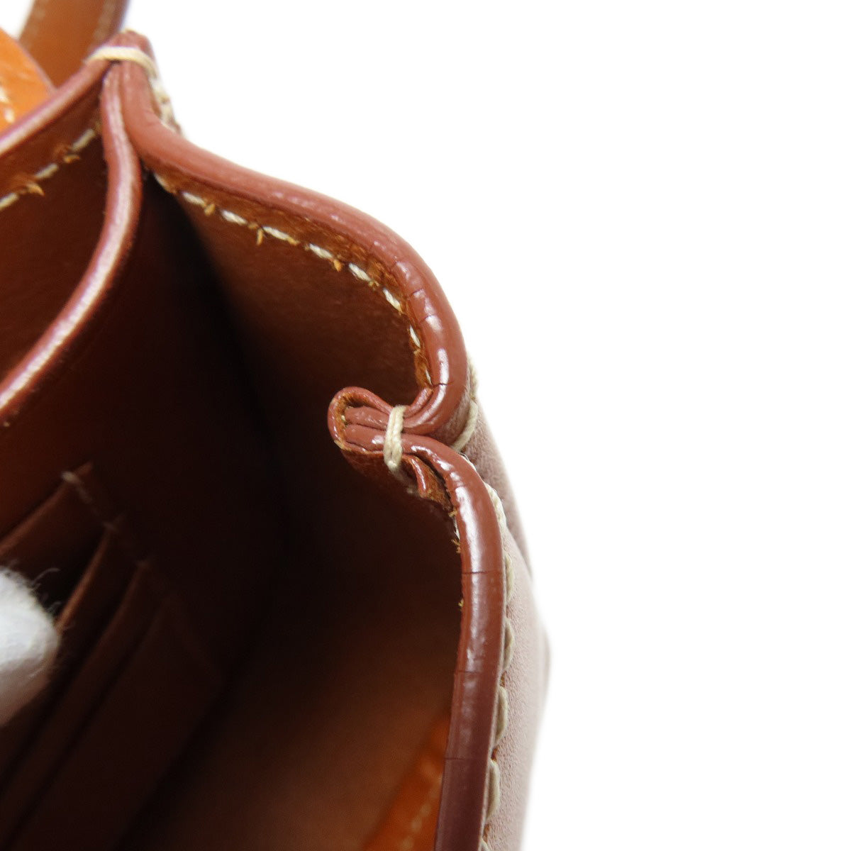 Saint Laurent Shoulder Bag Leather Brown Logo Women
