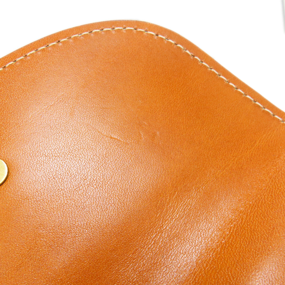 Saint Laurent Shoulder Bag Leather Brown Logo Women
