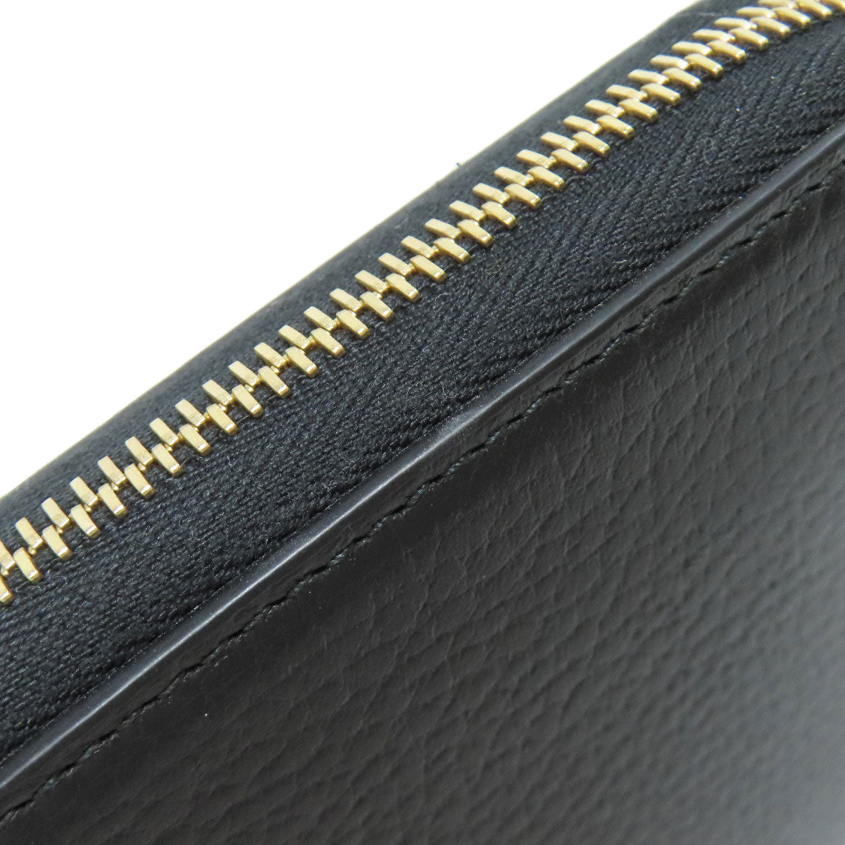 Gucci Long Wallet Purse 449347 Leather Black Interlocking G Women