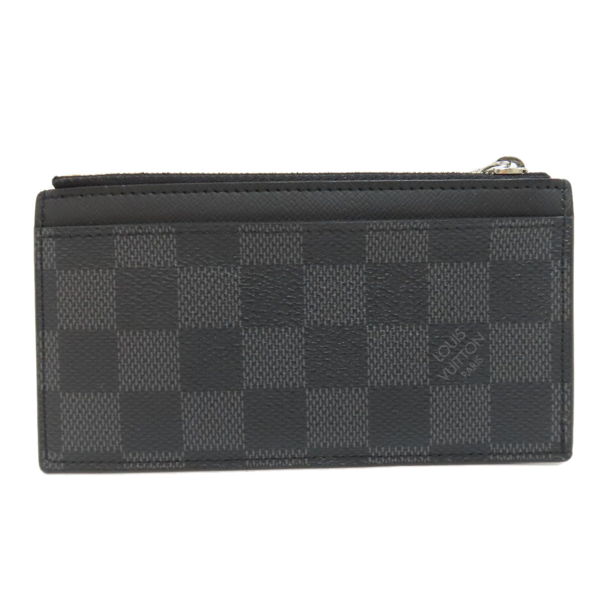 Louis Vuitton Coin Case N64038 Damier Canvas Black Coin Card Holder Mens