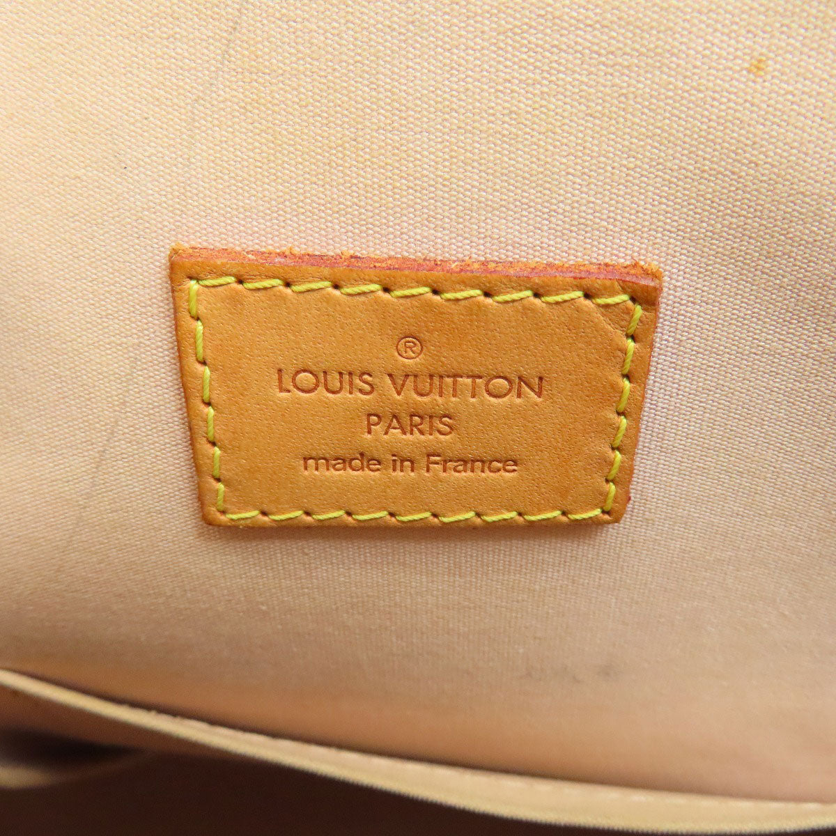 Louis Vuitton Handbag M91610 Vernis Yellow Alma Mm Women