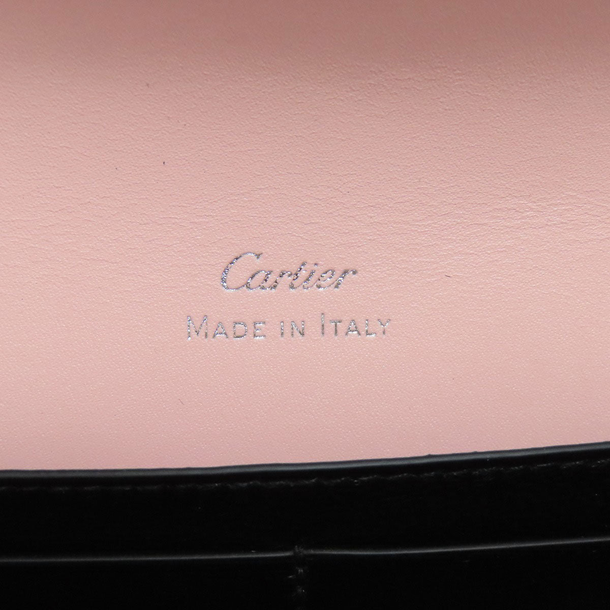 Cartier Long Wallet Purse Leather Pink Double C Women