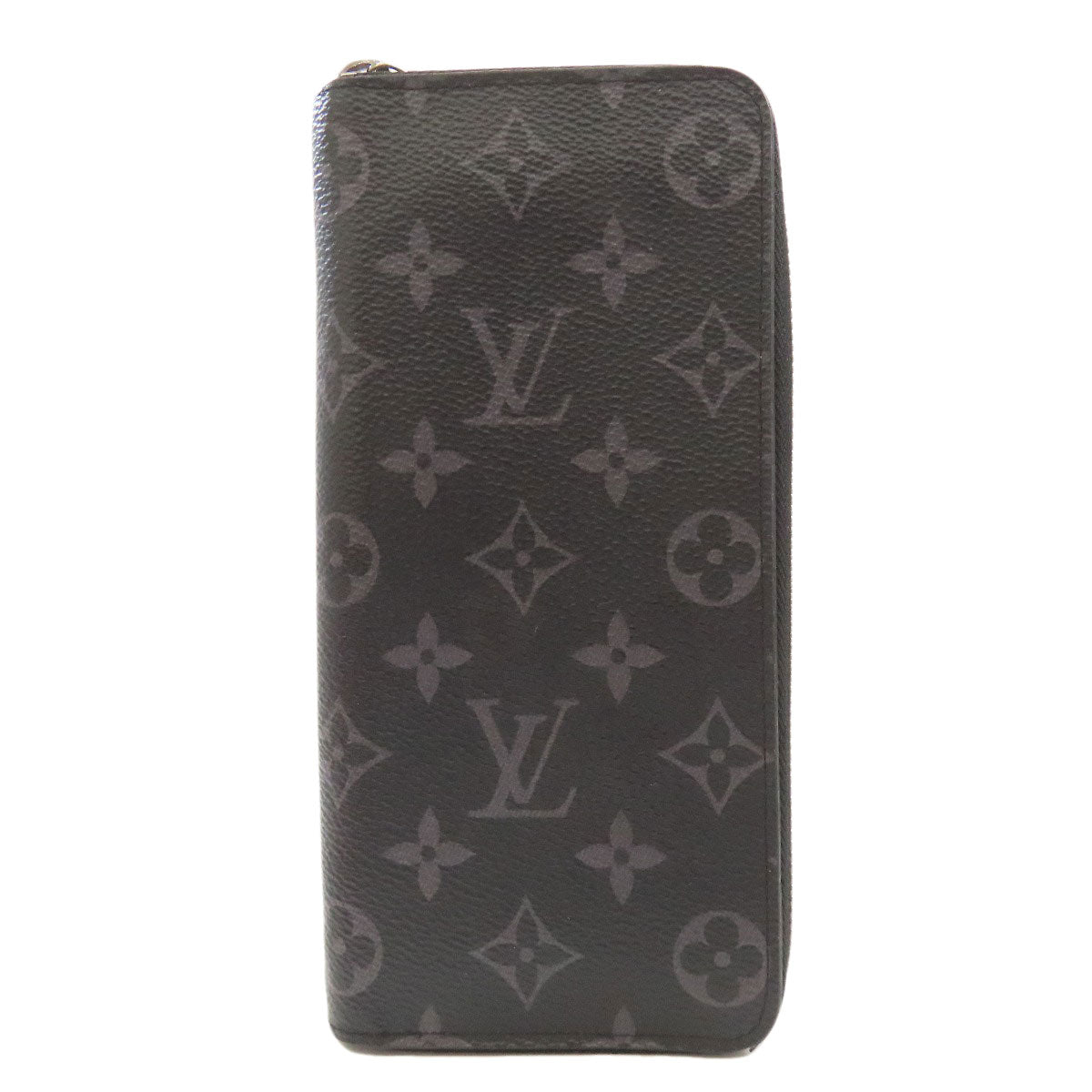 Louis Vuitton Long Wallet Purse M62295 Monogram Eclipse Black Zippy Wallet Vertical Mens