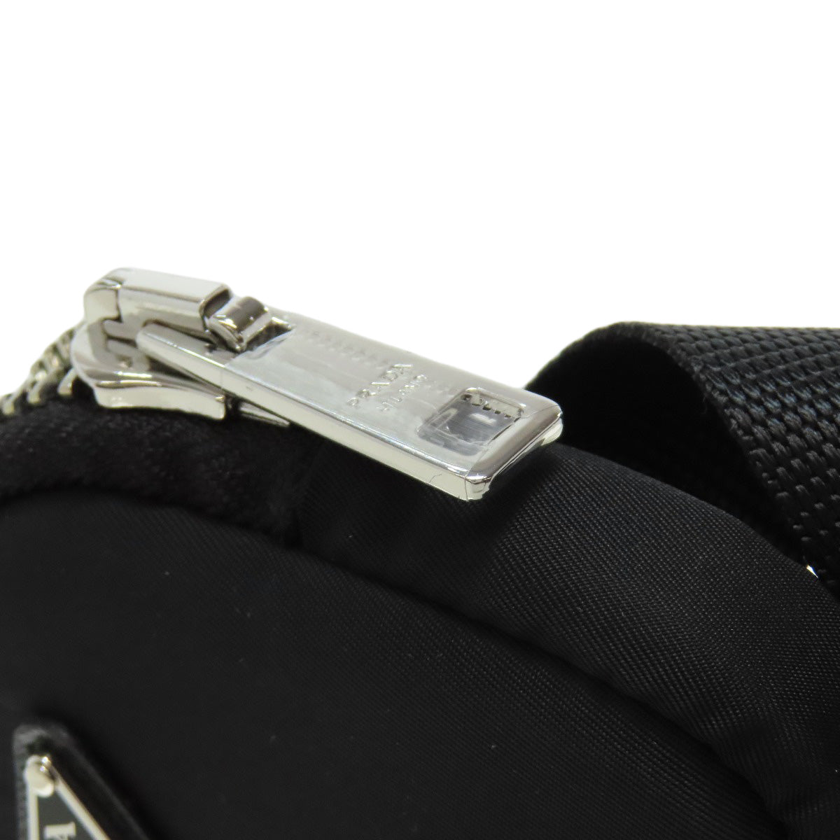 Prada Hip Bag Nylon Black Logometal Women