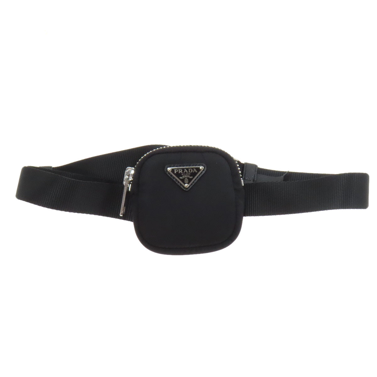 Prada Hip Bag Nylon Black Logometal Women