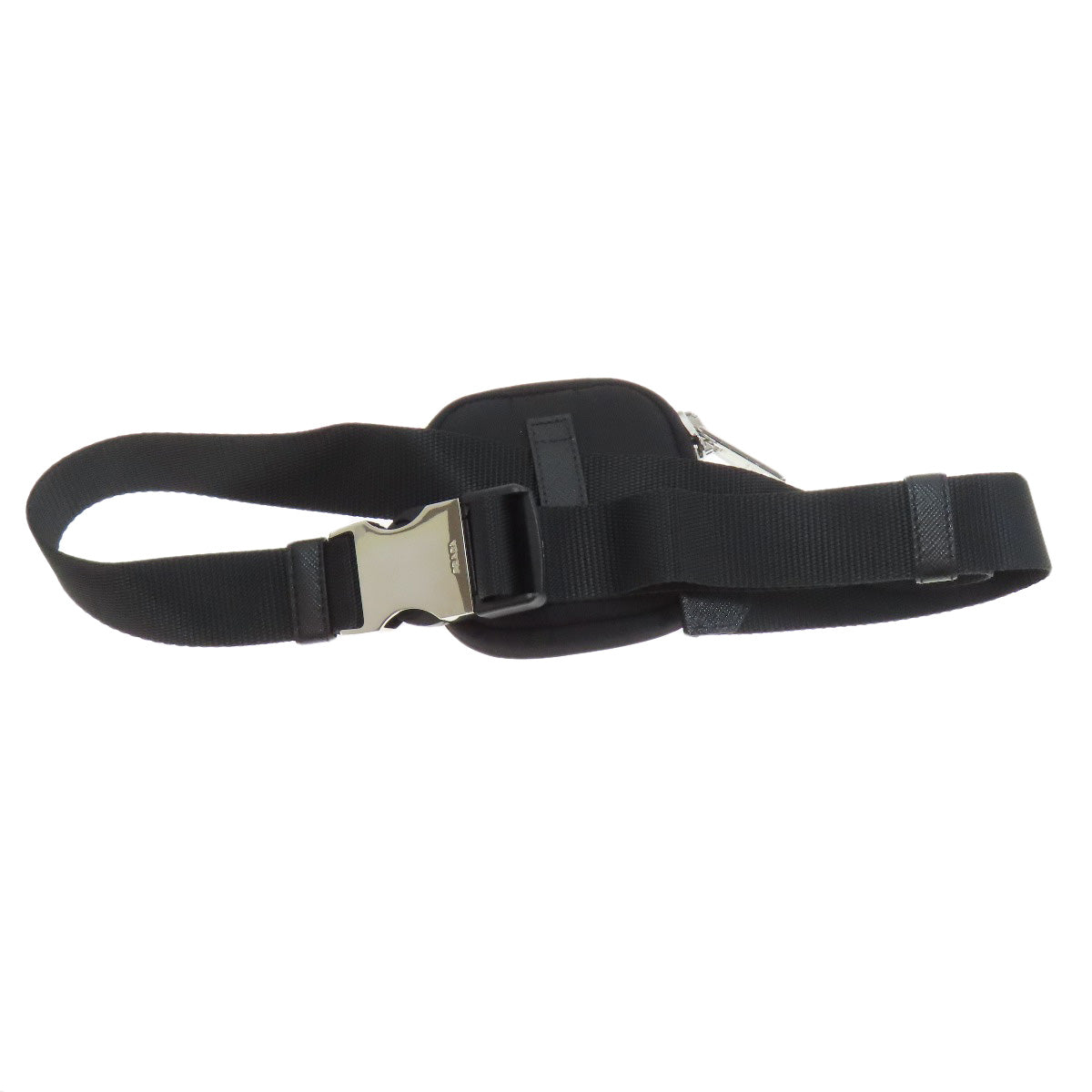 Prada Hip Bag Nylon Black Logometal Women