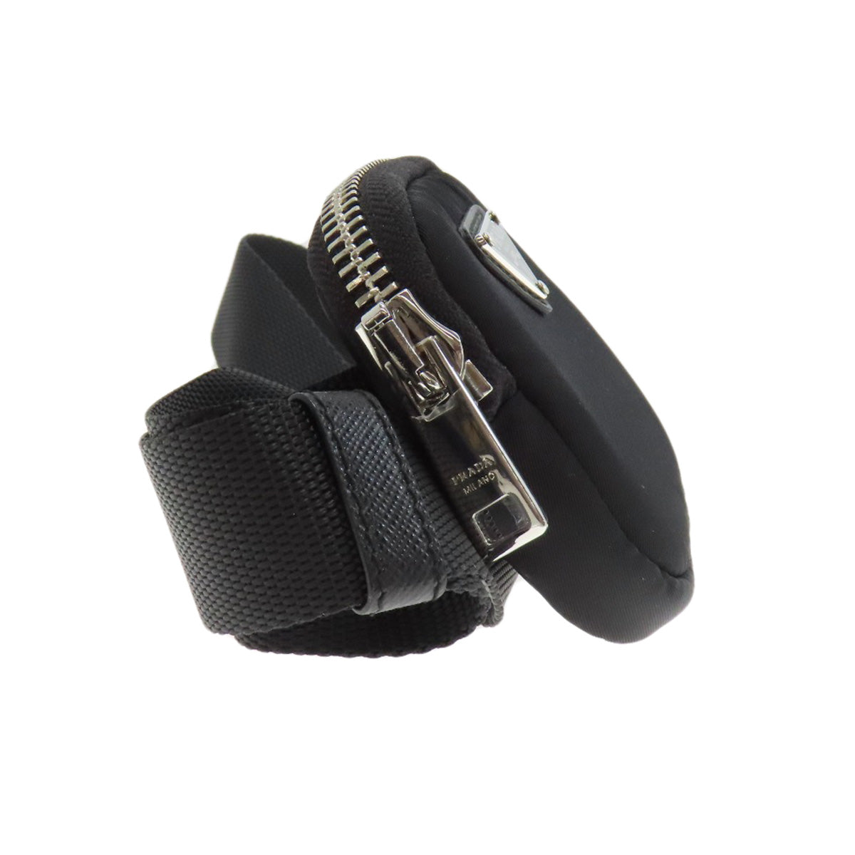 Prada Hip Bag Nylon Black Logometal Women