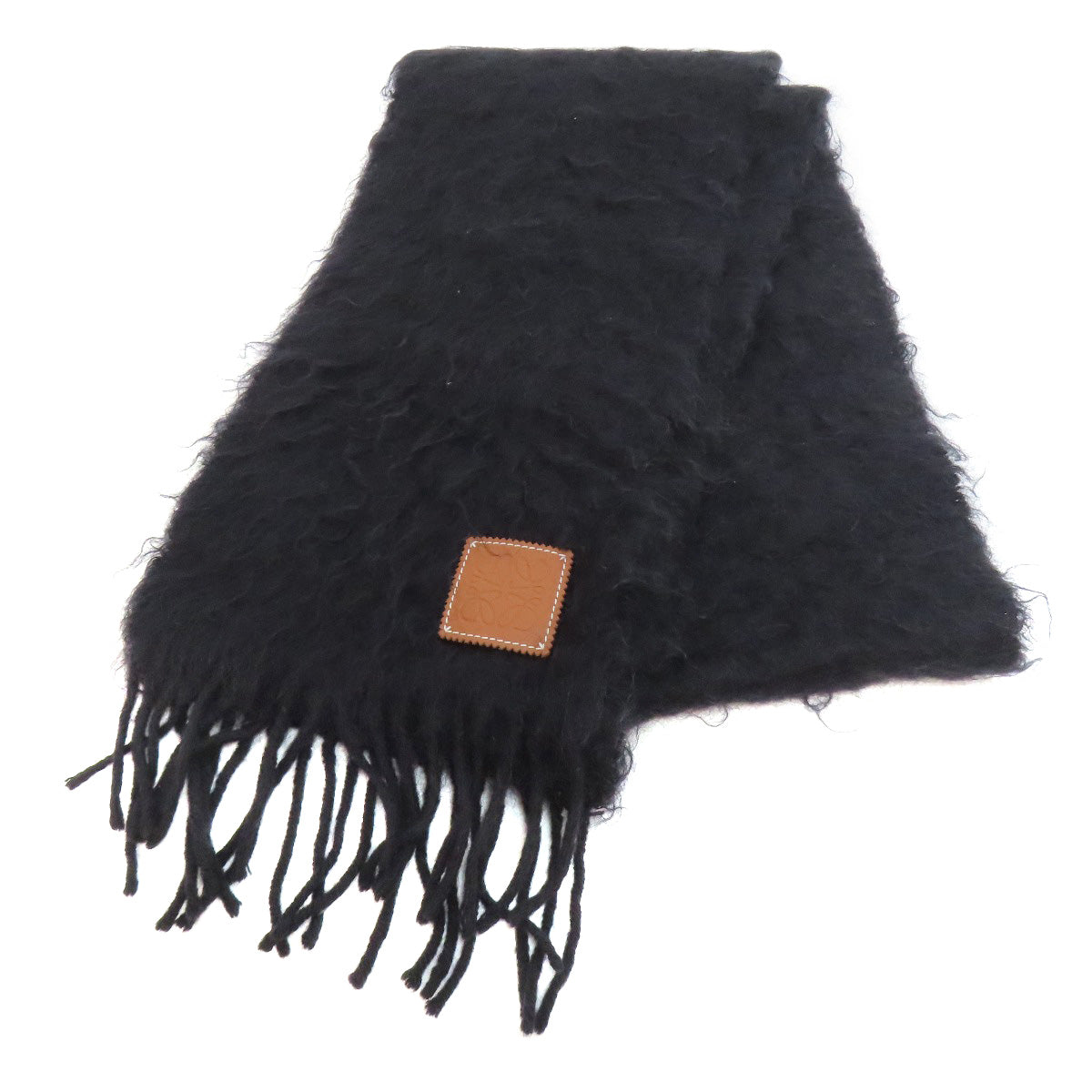 Loewe Scarf Mohair, Wool Black Anagram Women