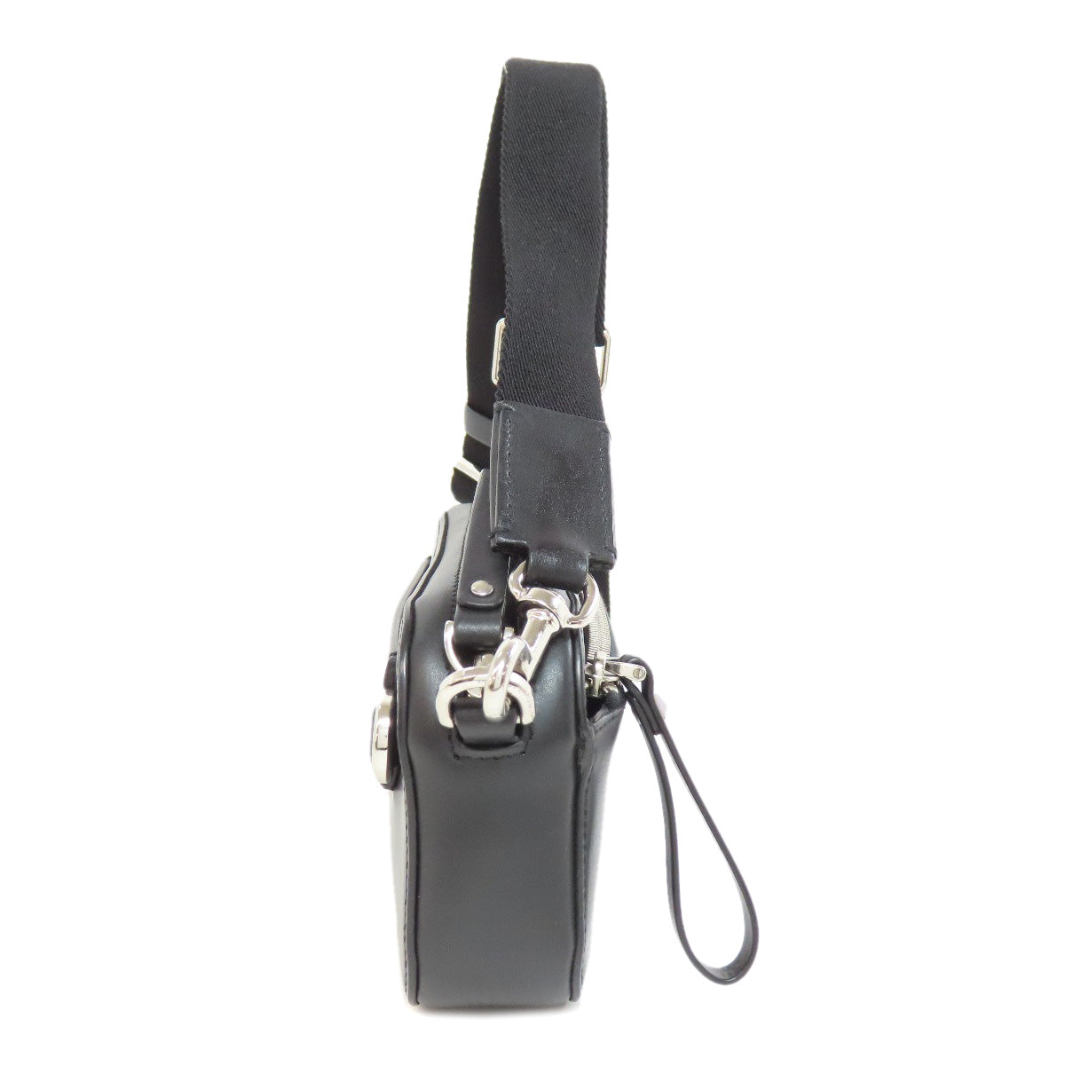 Valentino Garavani Shoulder Bag Leather Black Logo Women