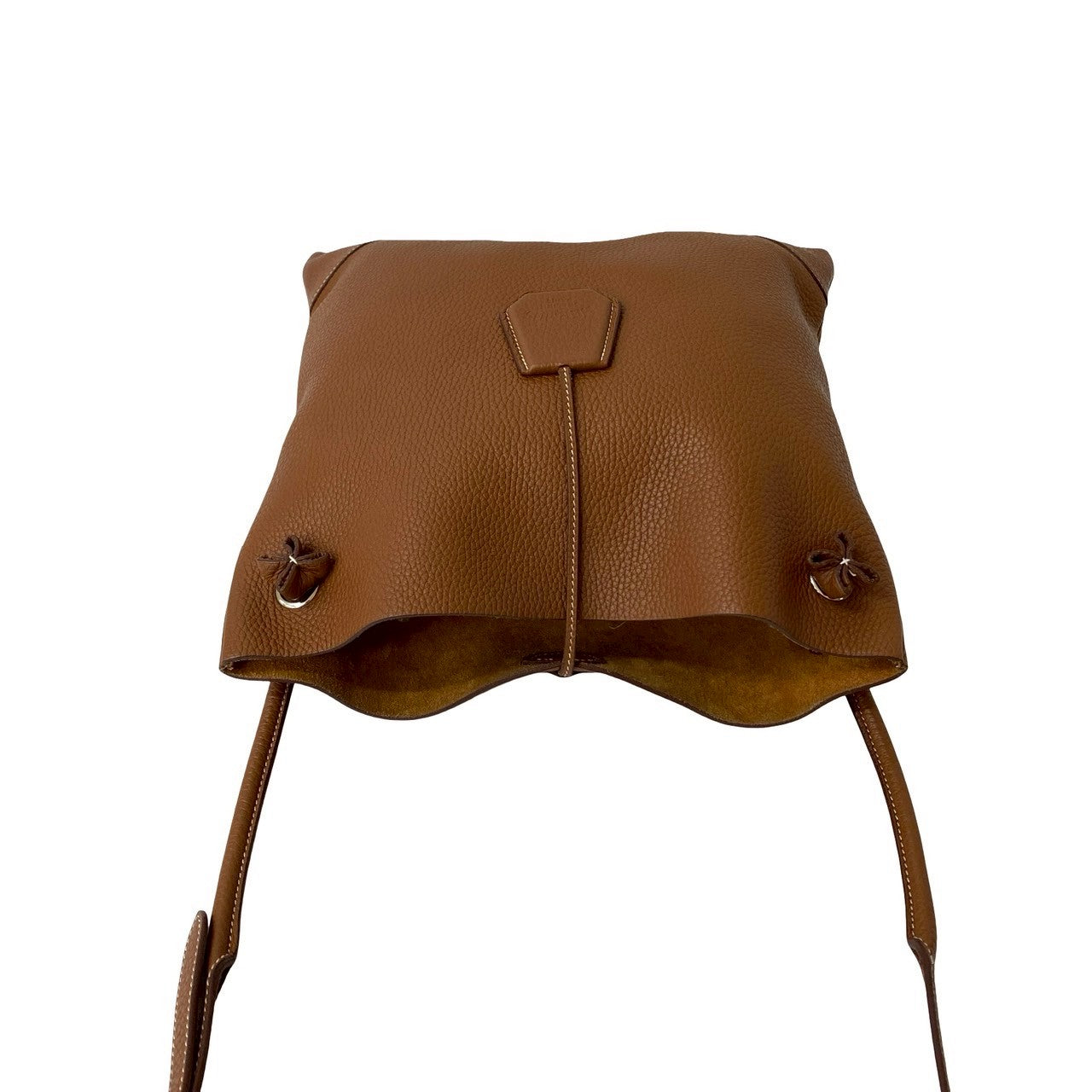 Hermes Shoulder Bag Taurillon Clemence Brown Silky City Pm