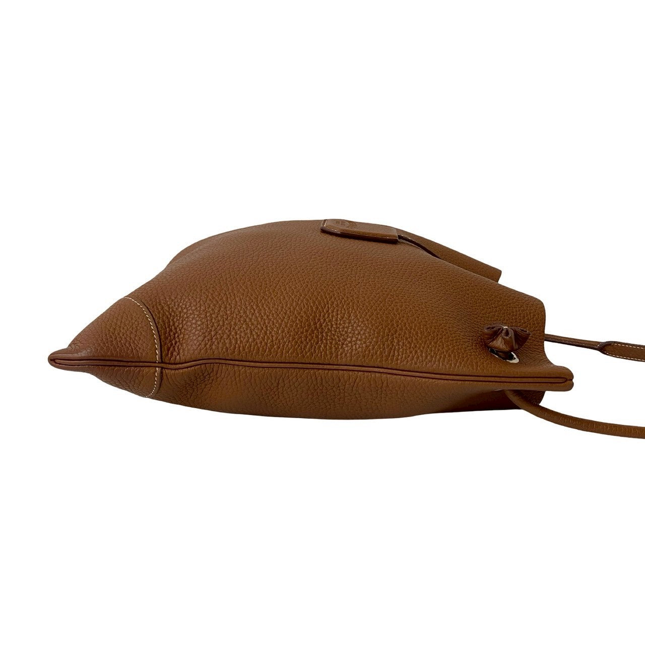 Hermes Shoulder Bag Taurillon Clemence Brown Silky City Pm