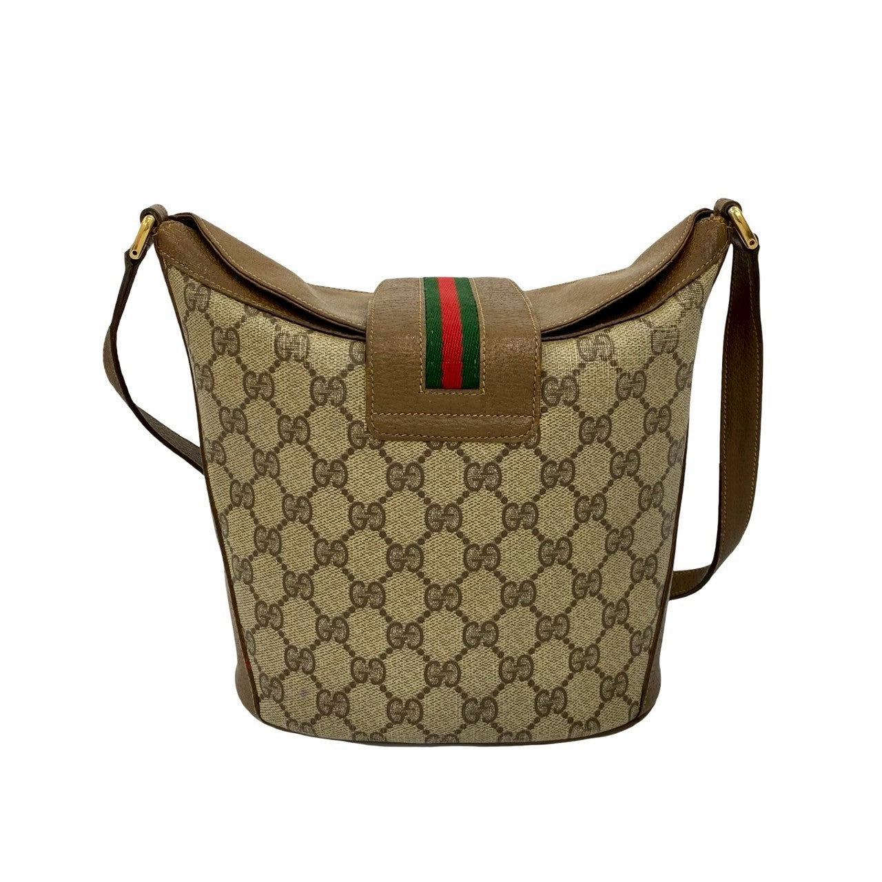 Gucci Shoulder Bag Leather Brown Sherry Line