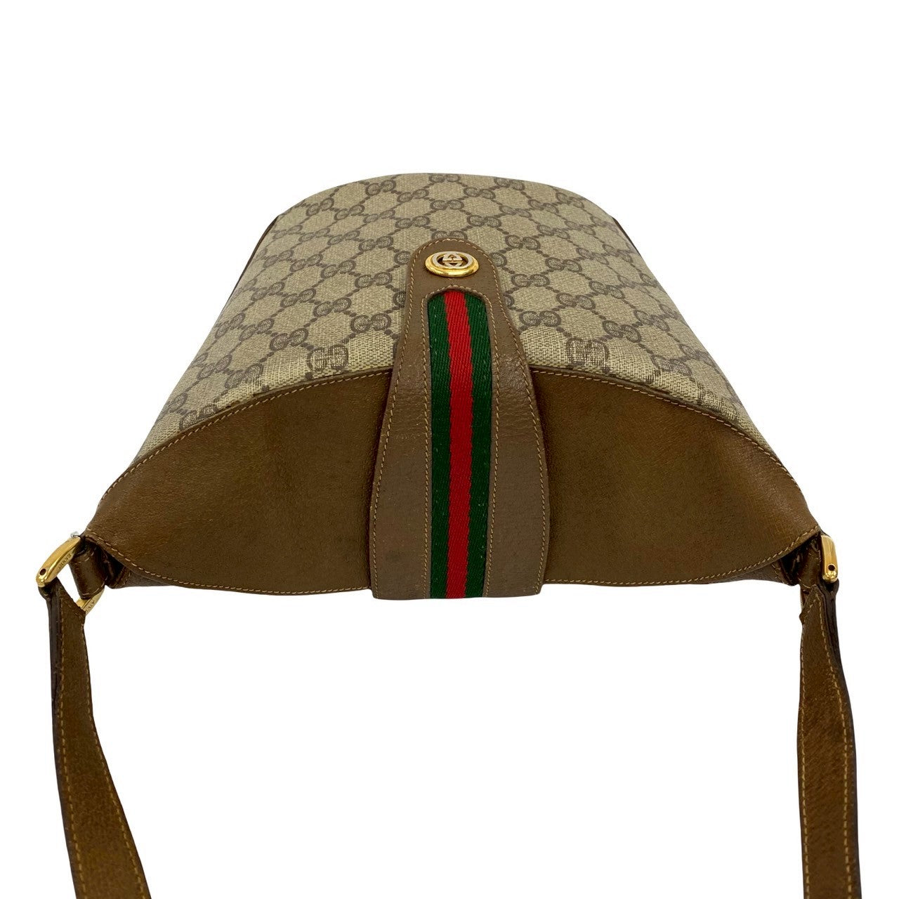 Gucci Shoulder Bag Leather Brown Sherry Line