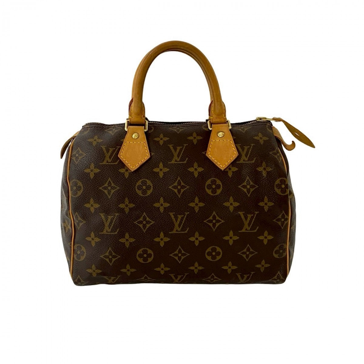 Louis Vuitton Handbag Leather Brown Monogram Speedy 25