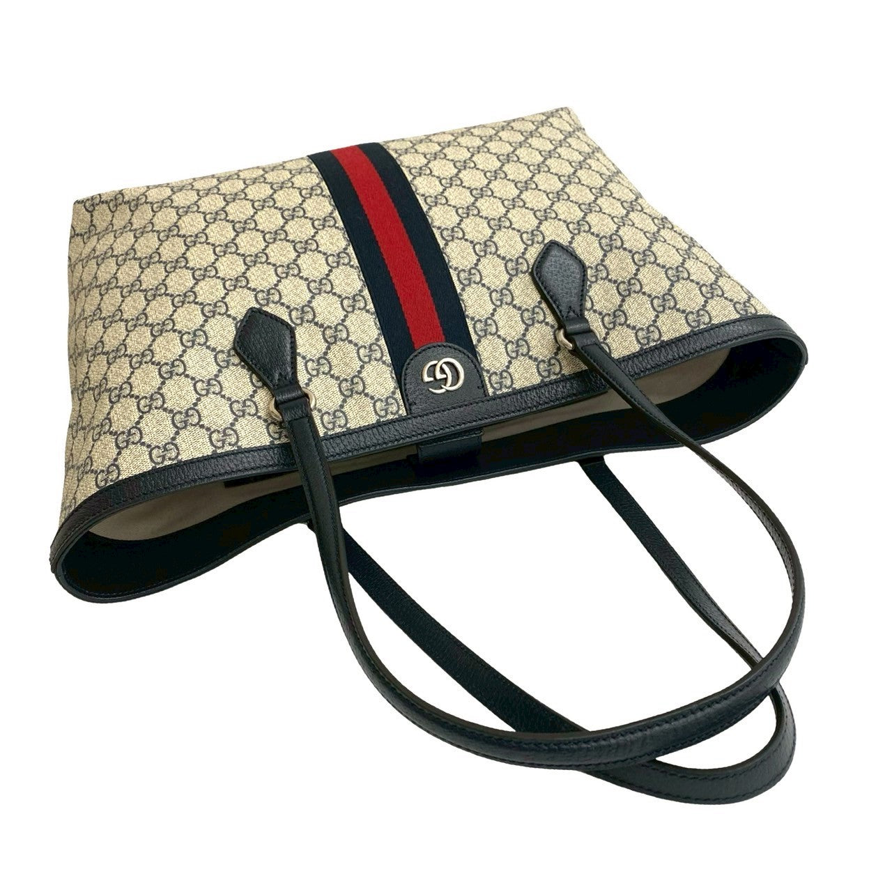 Gucci Tote Bag Leather Navy Ofidia