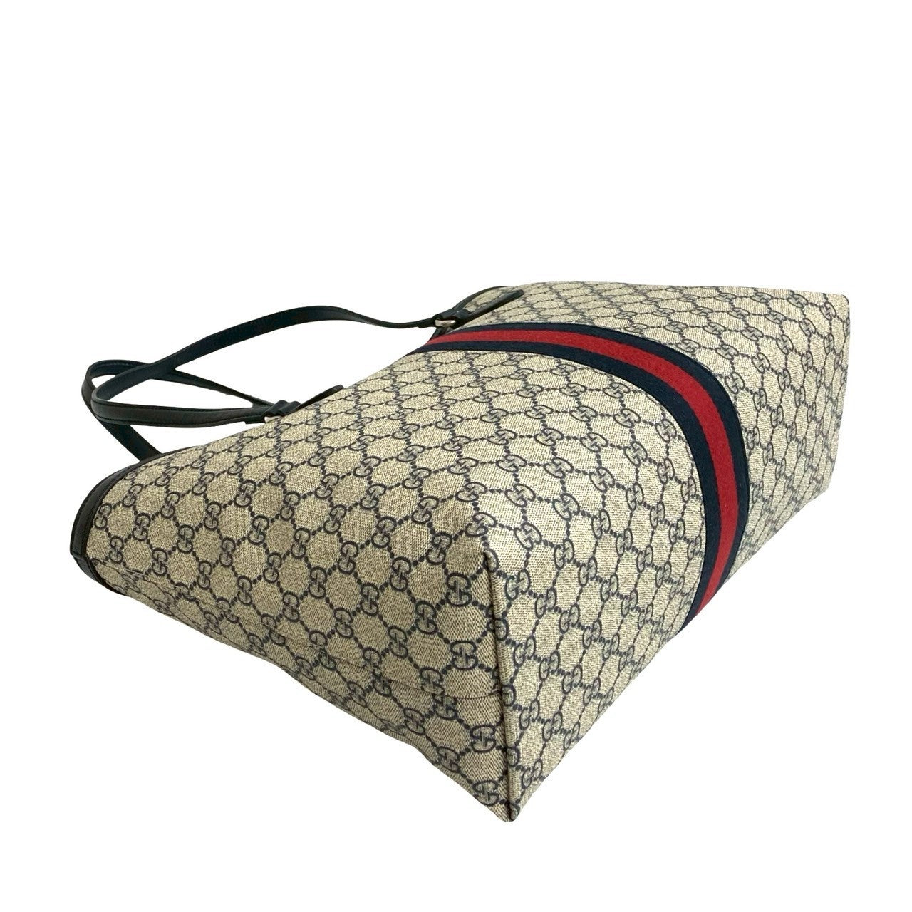 Gucci Tote Bag Leather Navy Ofidia