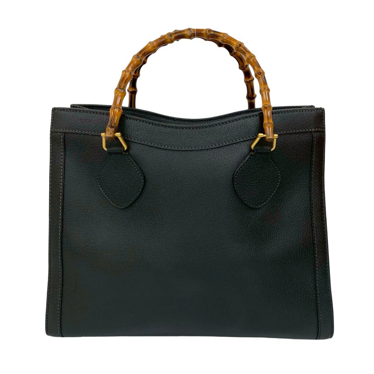 Gucci Handbag Leather Black Bamboo