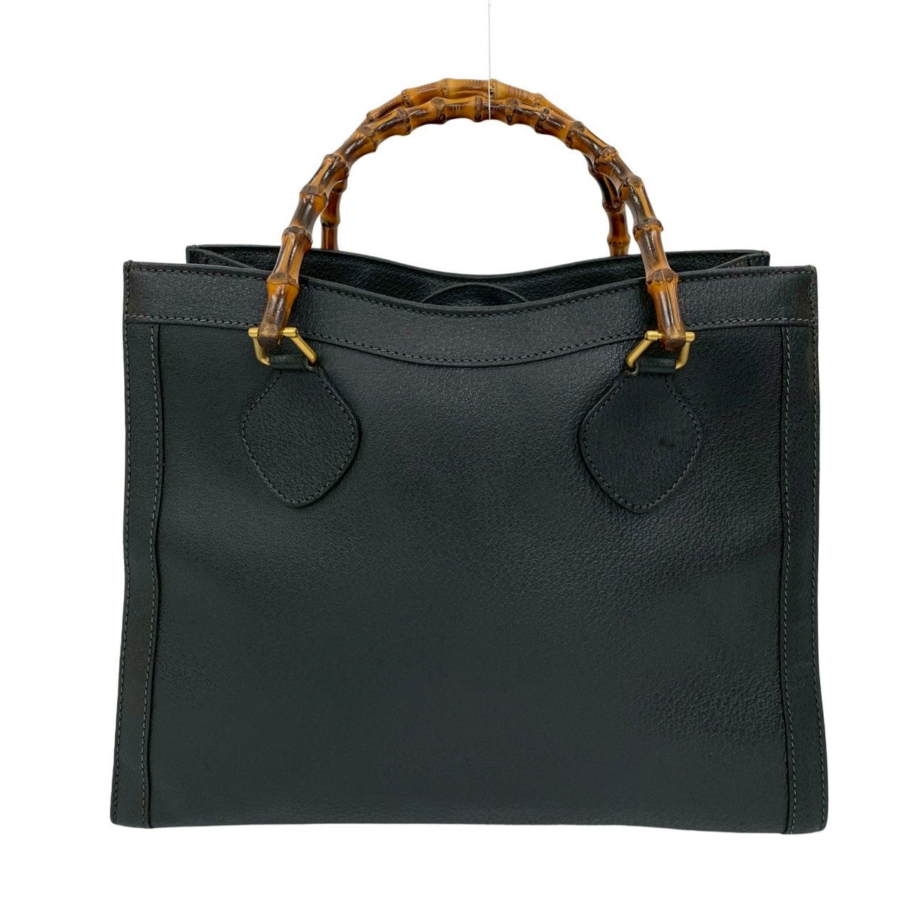 Gucci Handbag Leather Black Bamboo