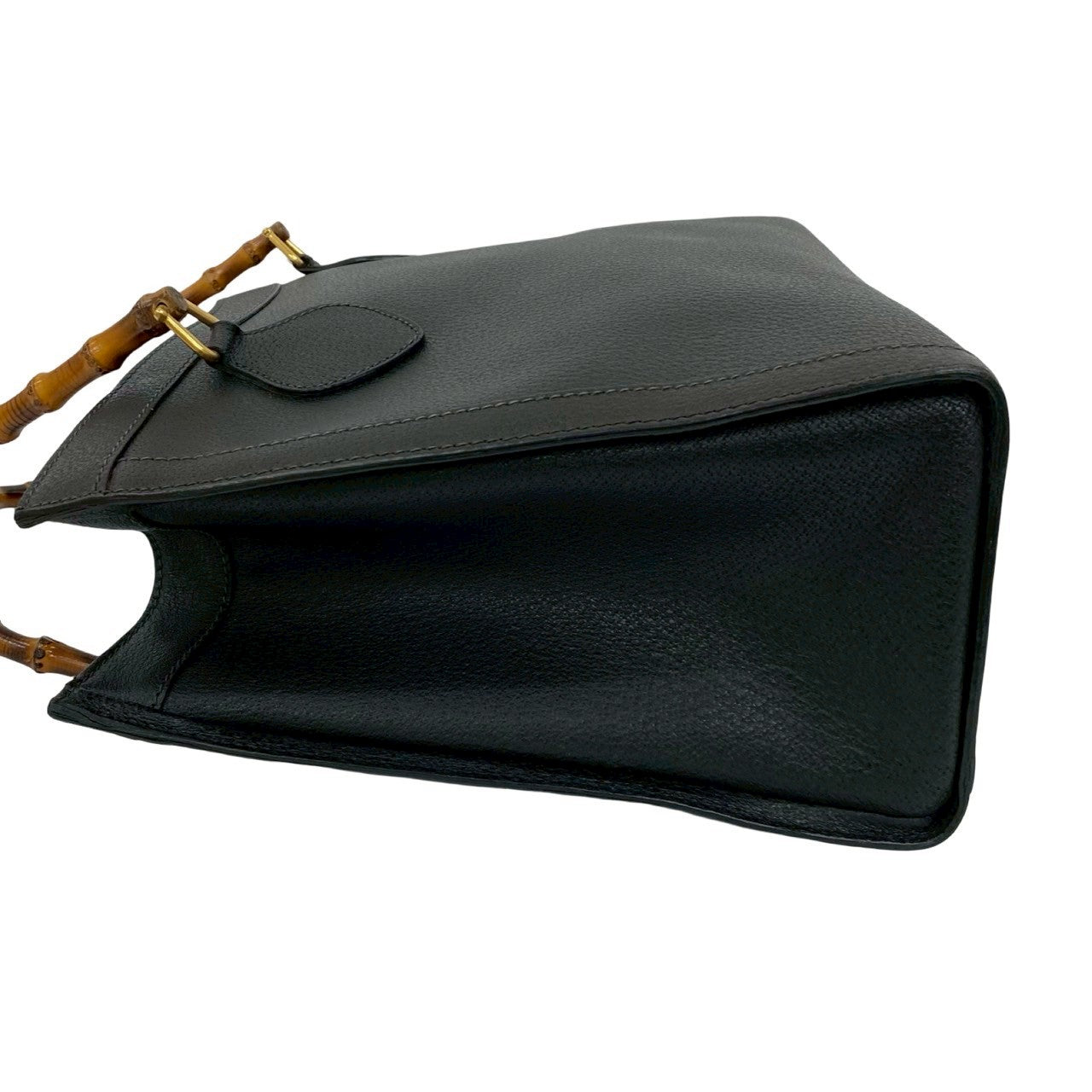 Gucci Handbag Leather Black Bamboo