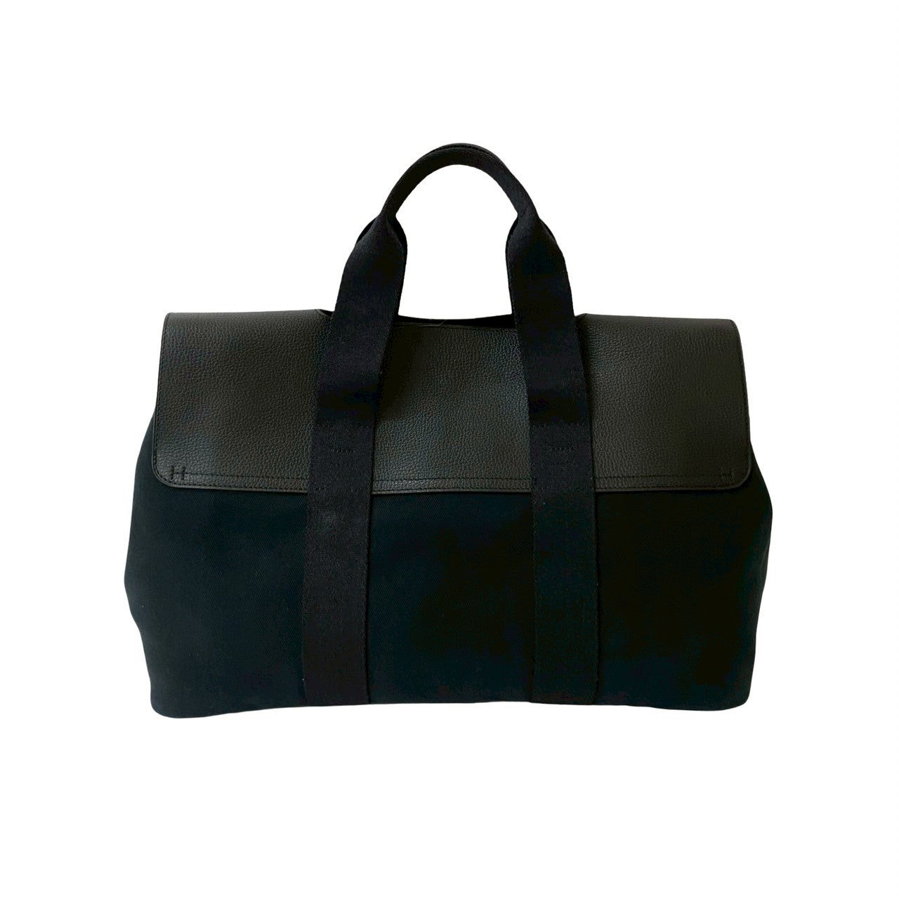 Hermes Handbag Towal Chevron Black Valparaiso Mm