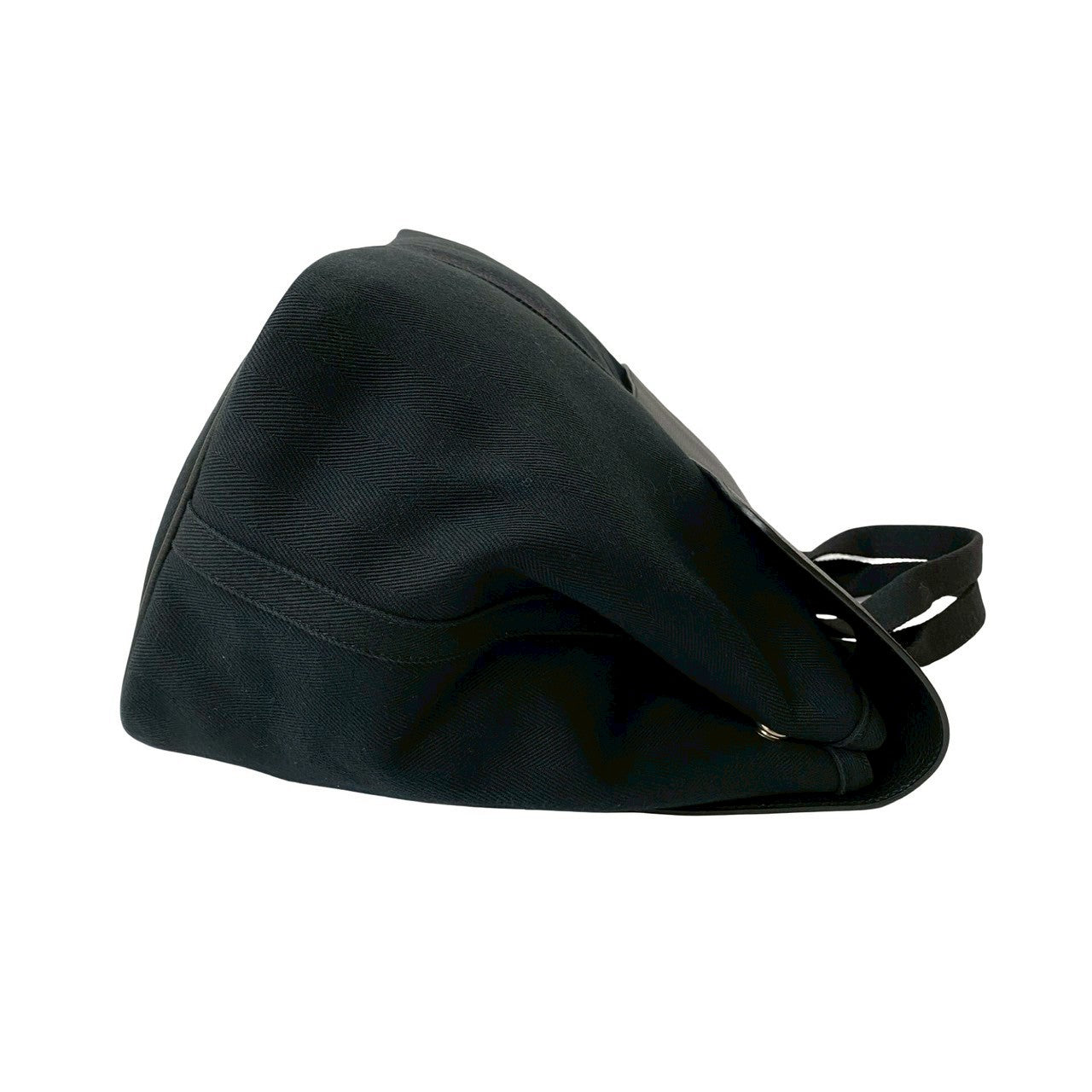 Hermes Handbag Towal Chevron Black Valparaiso Mm
