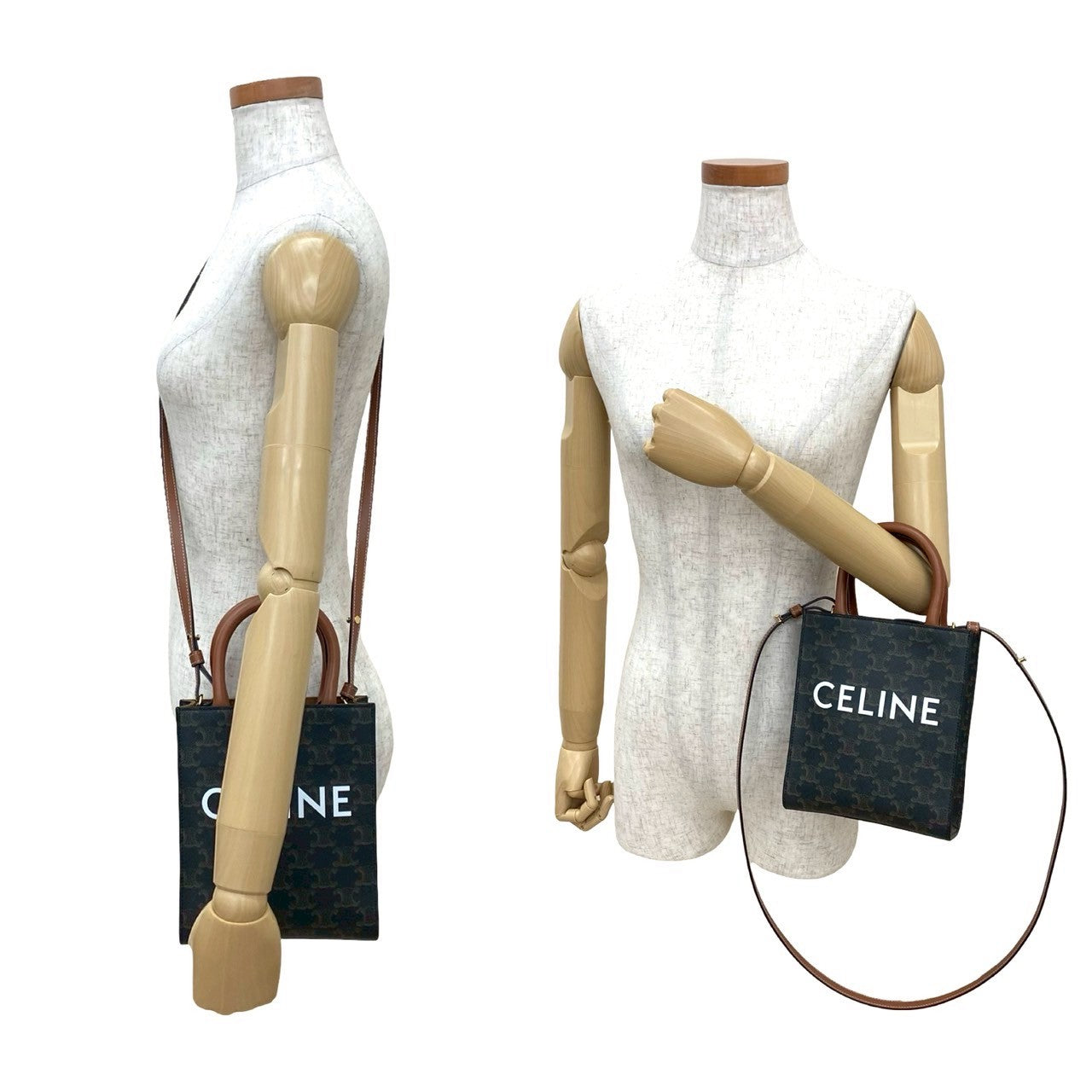 Celine Shoulder Bag Leather Brown Mini Vertical Cover